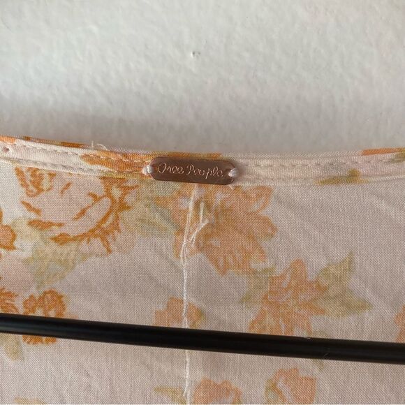 free people loretta printed oversized tunic in tea combo orange and white xs - Picture 5 of 11